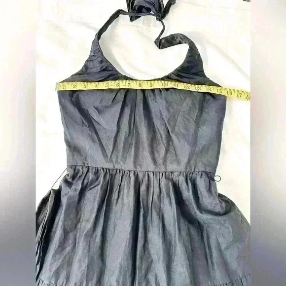 WHBM Fit and Flare Halter Midi Tiered Silk Blend Dress Size 2 - Picture 7 of 10
